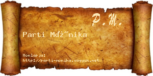 Parti Mónika névjegykártya